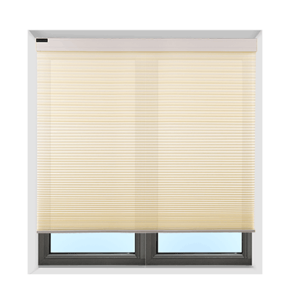 cellular shades installed in window frames