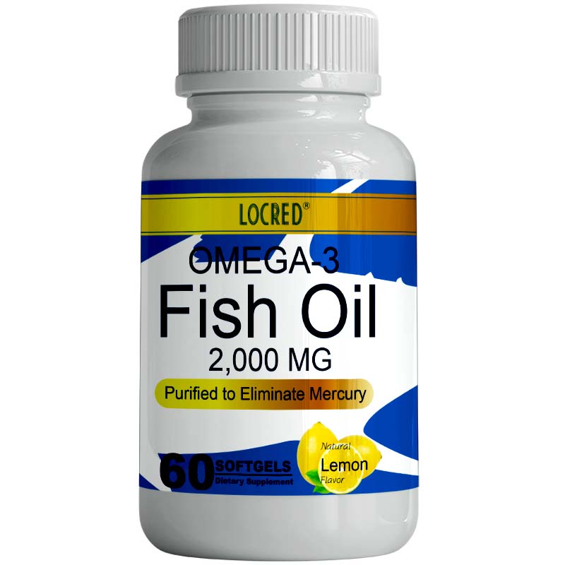 Private Label 2000mg Fish Oil Omega-3 Soft Gel Capsules for Health Care Supplements
