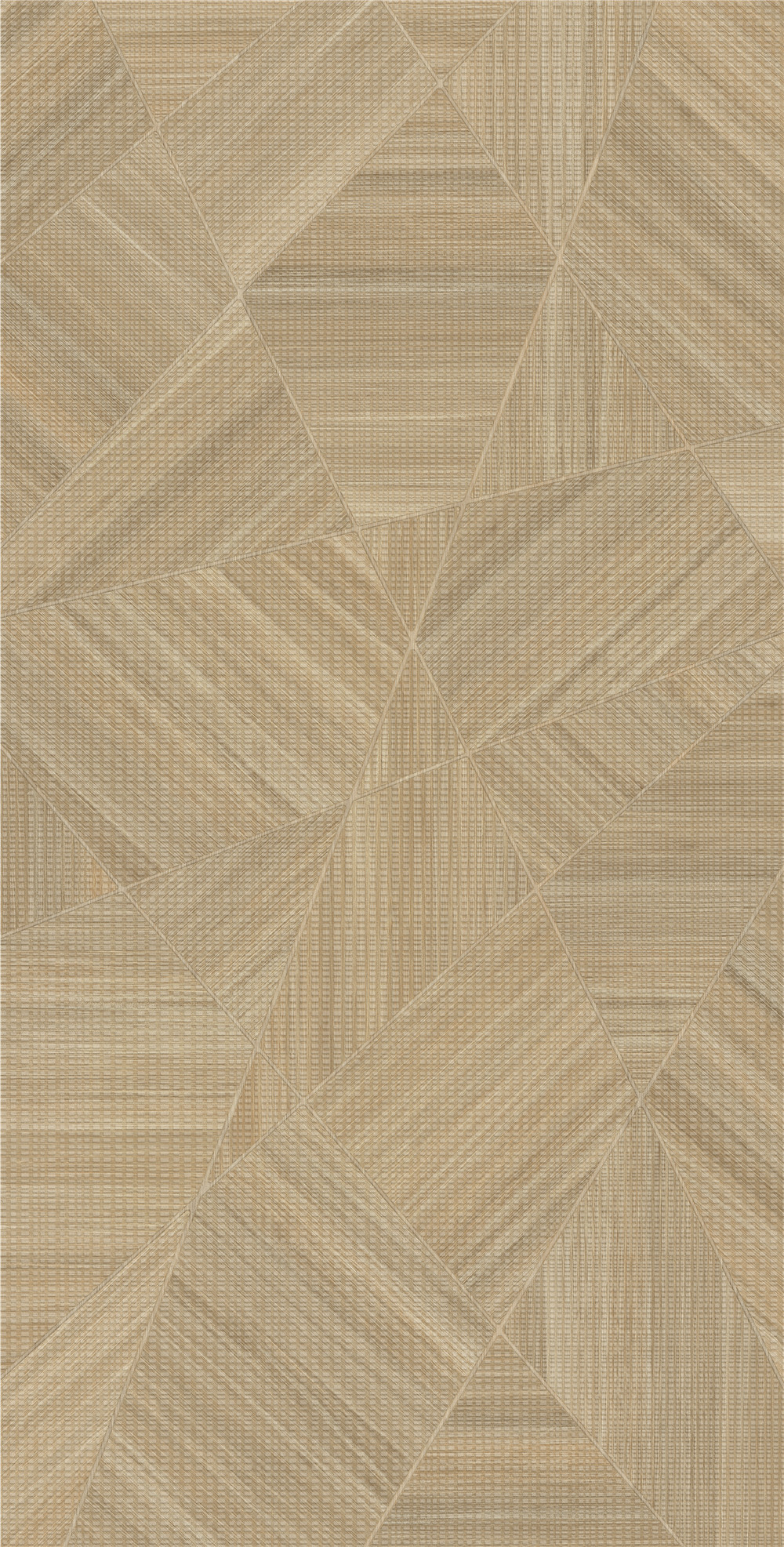 Vertical view of a travertine marble slab with long elegant veins and warm beige sand-like color tones