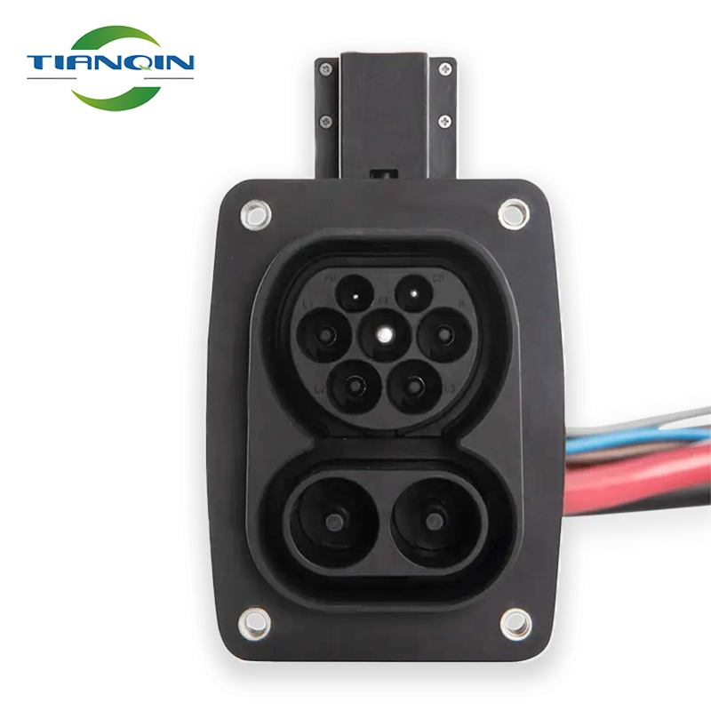 AC 32A DC 200A EV Charger Socket DC CCS2 EV Male Inlet Charging Socket with CE certification