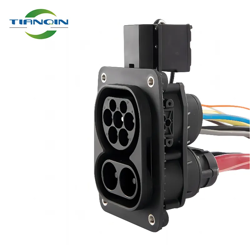 AC 32A DC 200A EV Charger Socket DC CCS2 EV Male Inlet Charging Socket with CE certification