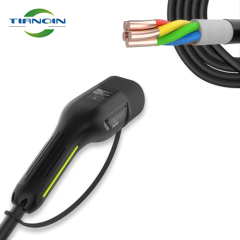 Portable EV Charger 22kW Type 2 IEC62196 Electric Vehicle Charger 5m 16a ev charging Cable Adjustable Power EV Charger