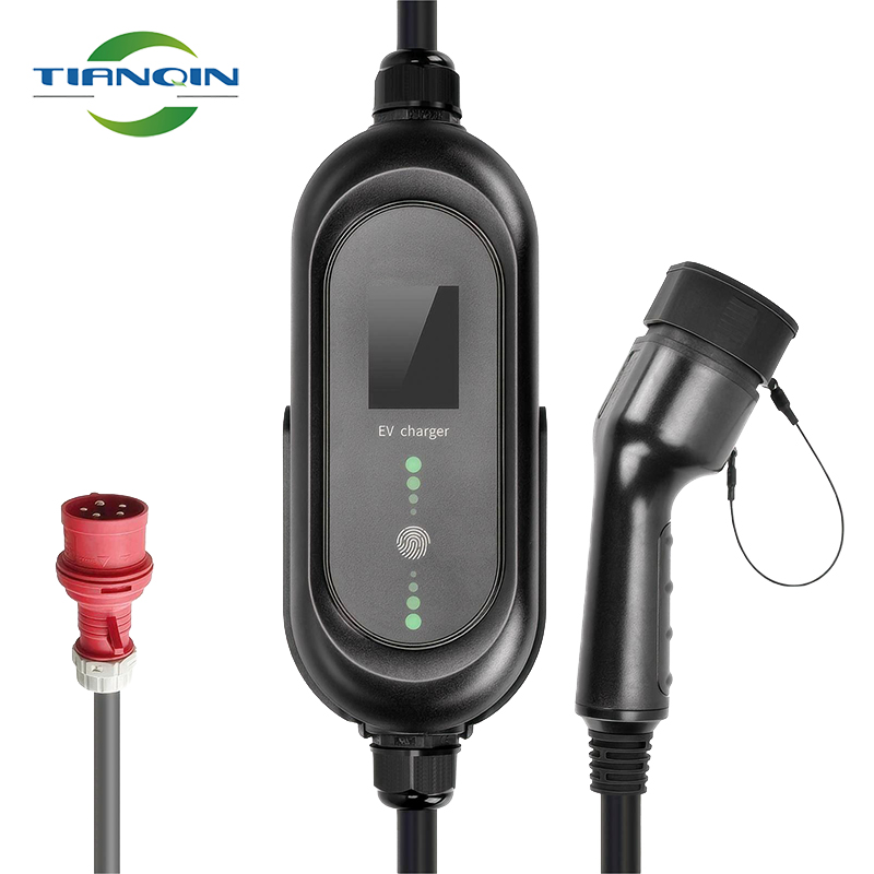 11KW 22KW Type 2 Charging Cable 3-phase Mode 3 Adjustable Current Delay Timer Portable 16A 32A Level 3 Portable EV Charger