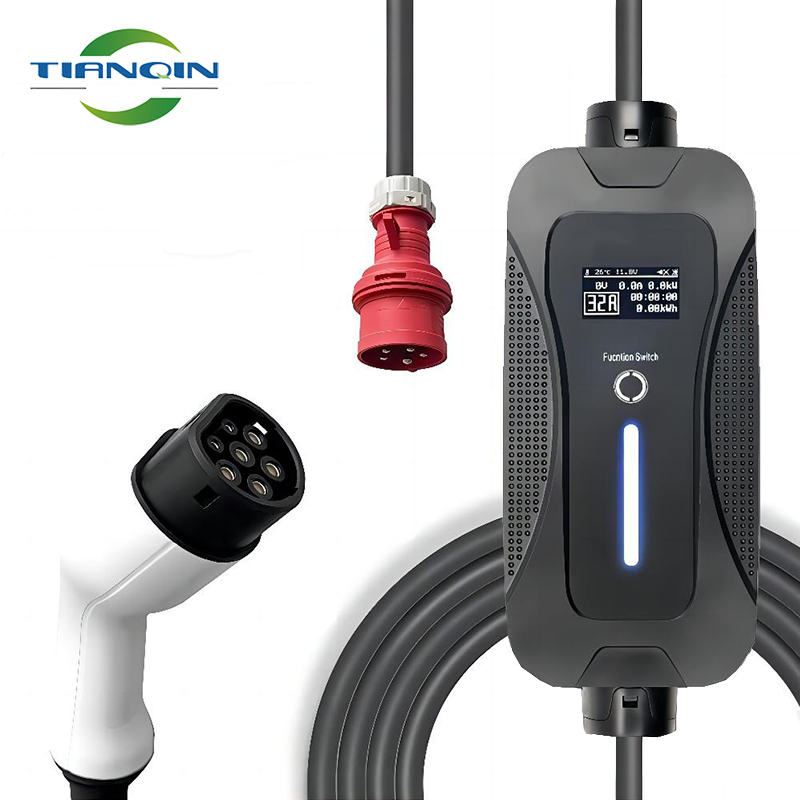 10-32A Current Adjustable 7.4kw Home Portable Ev Charger Type 2 Iec 62196 Electric Car Evse Charger
