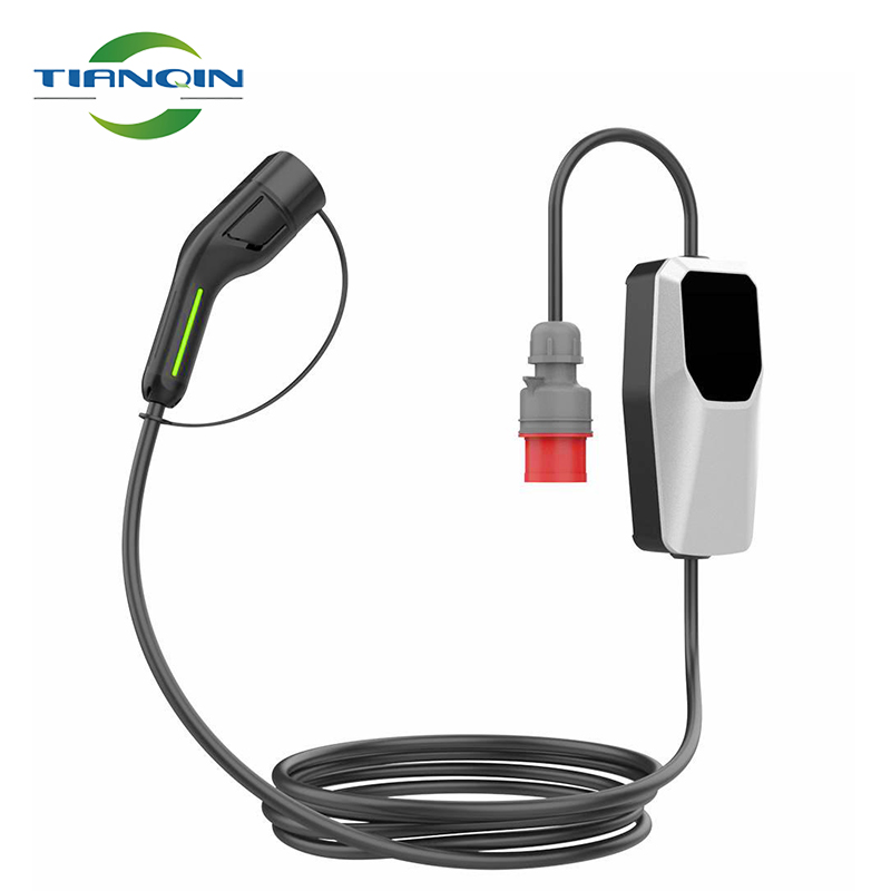 Portable EV Charger 22kW Type 2 IEC62196 Electric Vehicle Charger 5m 16a ev charging Cable Adjustable Power EV Charger