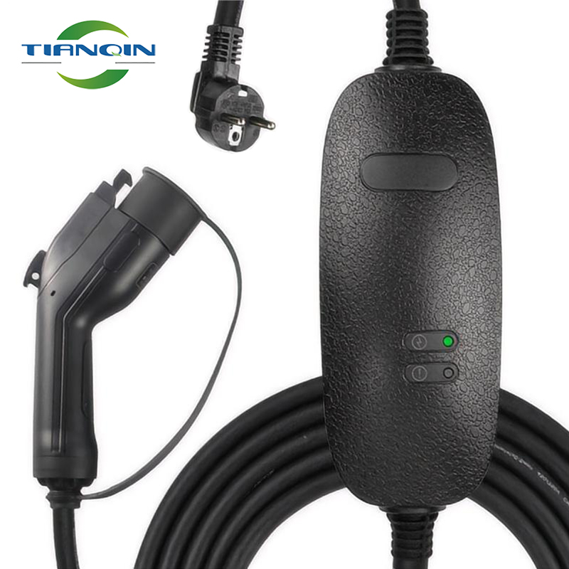 fast shipping Type 1 ev charger CEE 32A mode2 Portable Ev Carregador for electric car charging fix current