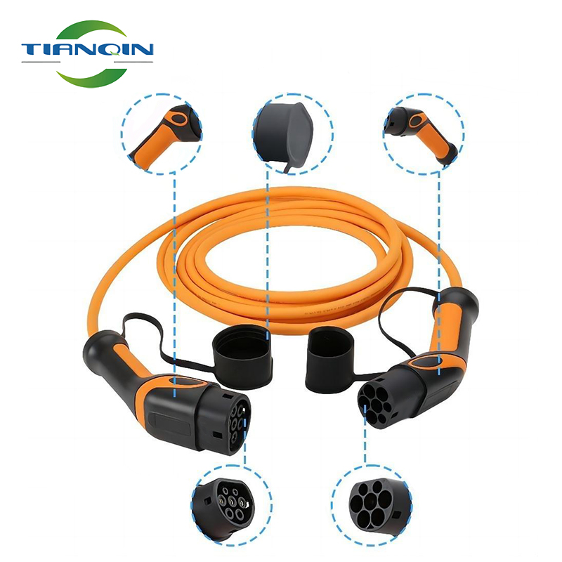 11kw 22kw 16A 32A Tipo 2 a Tipo 2 Color personalizado Modelo 3 Cable de carga EV Cable de TPU de 32A Cable de carga EV