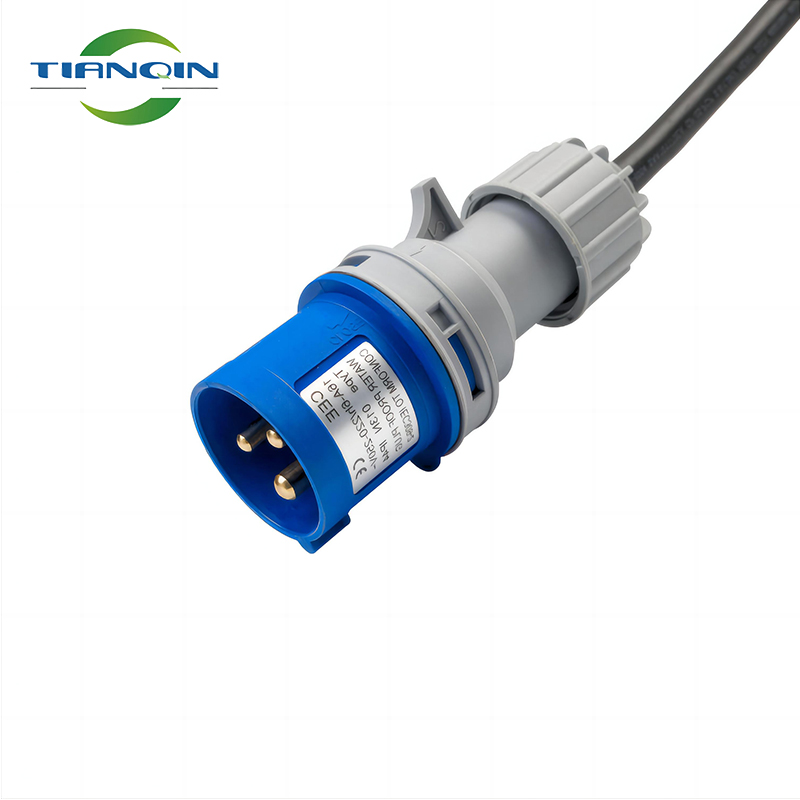 Heavy Duty Industrial 3 Phase 16A CEE Male to Schuko Plug Enchufe EV Cargador Charging Converter Extension Cable for Caravan