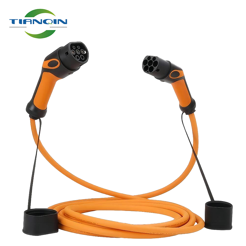 1 Phase 3 Phase 16A 32A Portable EV Car Charger Extension Cable EV Connector Type 2 To Type 2 EV Charging Cable