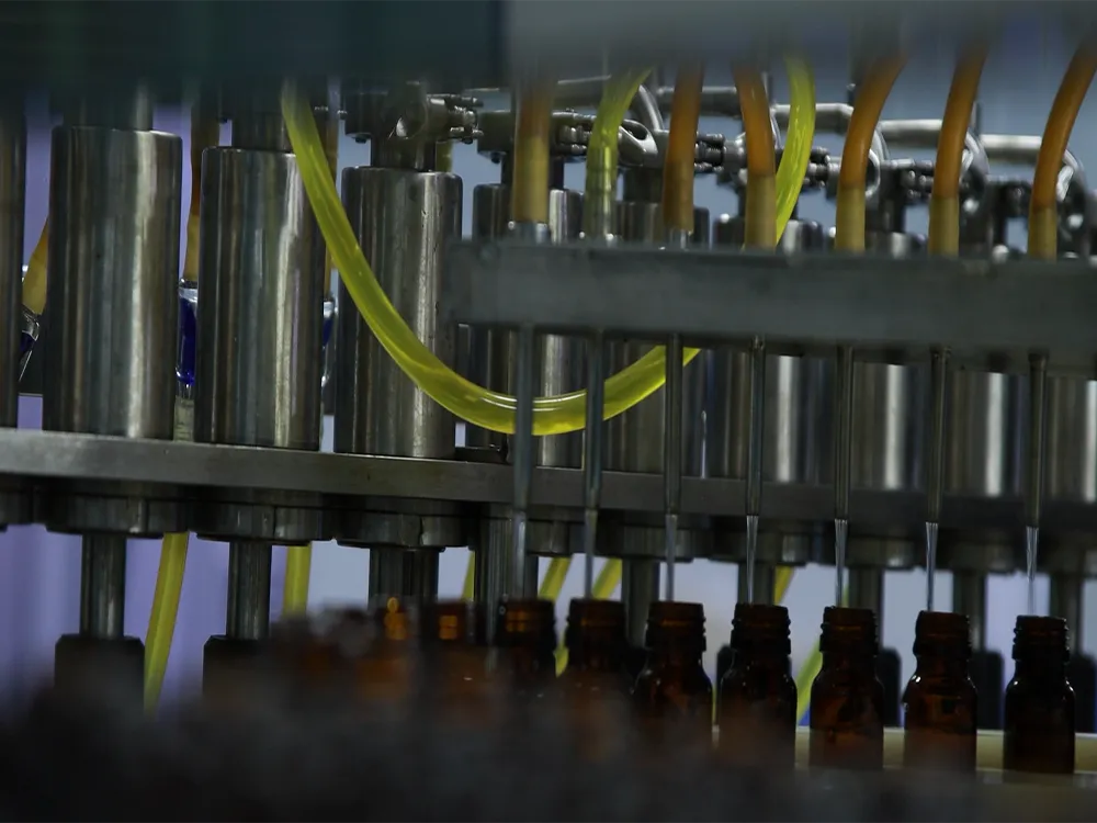 Production lines for bottled beverages and drops