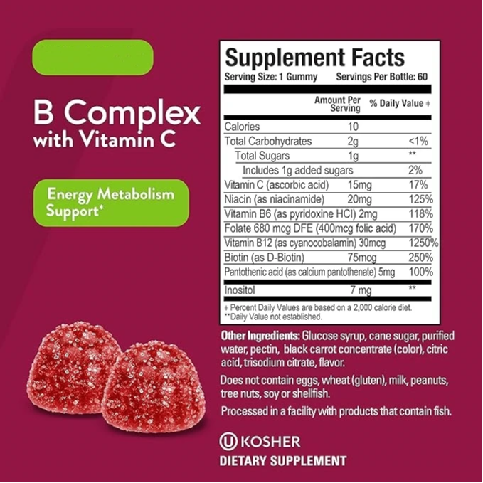 Complejo vitamínico B con gominola C