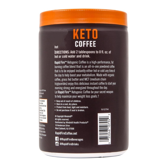 Instant Keto Coffee Mix, Supports Energy, Metabolism Support, Grass Fed Butter, MCTs & Himalayan Salt, 15 servings, Hazelnut Fla