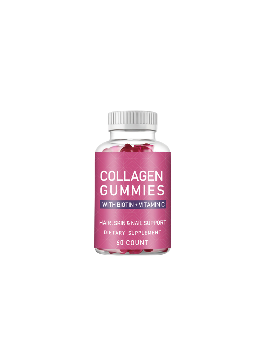 OEM Natural Herbal Extract Beauty Skin Biotin Collagen Gummy Vitamin Collagen Gummies Organic Supplement