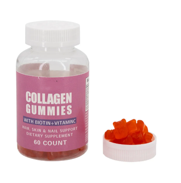 OEM Natuurlijk Kruidenuittreksel Schoonheid Huid Biotine Collageen Gummy Vitamine Collageen Gummies Organisch Supplement