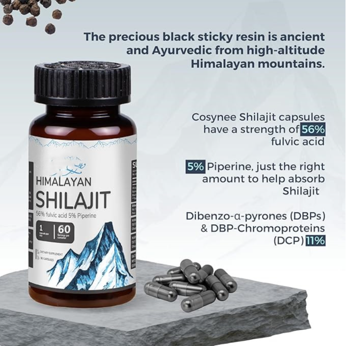 La cápsula de Shilajit del Himalaya de etiqueta privada OEM hecha con extracto de shilajit puro y orgánico mejora el imuune