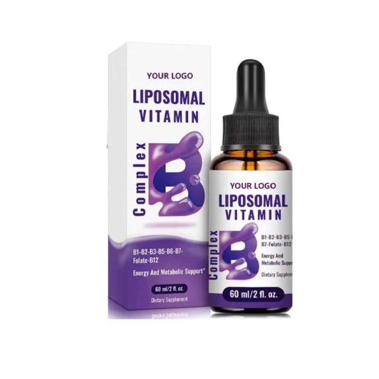Liposomal Vitamin B Complex Liquid Sublingual B Complex Vitamins Supplement for Women Men Improved Absorption