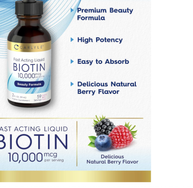 Liquid Biotin Extra Strength Gel Drops