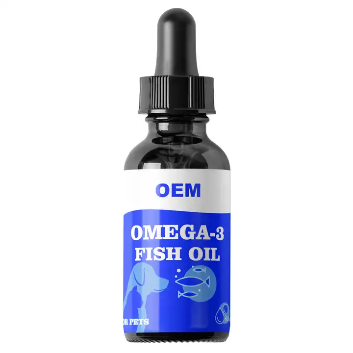 OEM/ODM Pet Liquid Food Supplement Pure Salmon Oil Drop For Dog Cat With DHA EPA