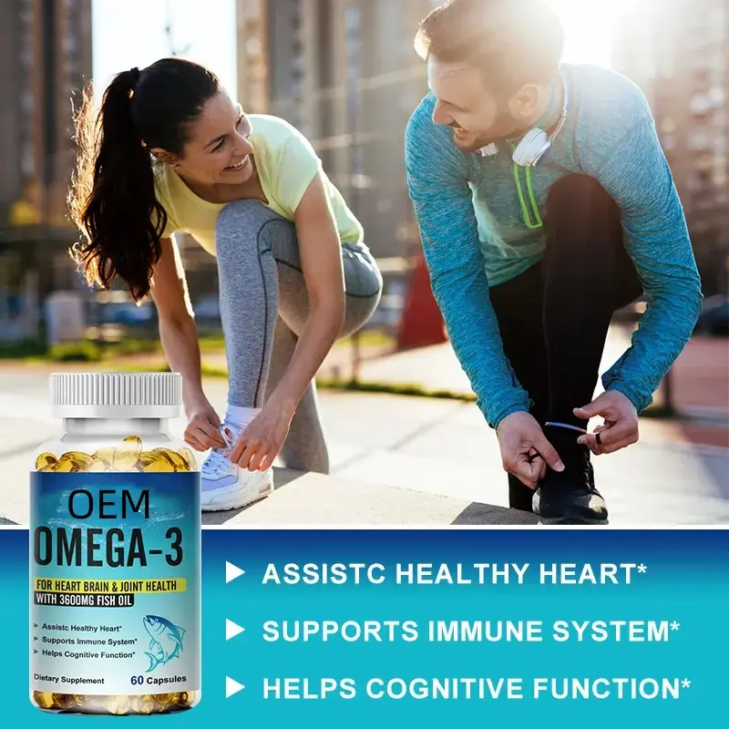 OEM High Quality Manufacturer Omega Fish Oil Softgels For Men And Women, Support Logo Customization And Label Printing