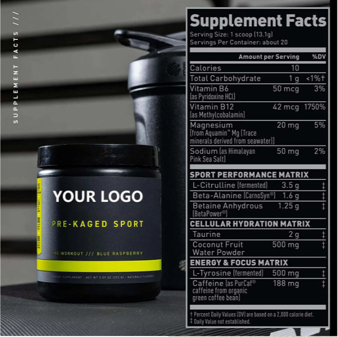 OEM Private Label hydration&Endurance pre workout powder enhance muscle Enduranc eworkout supplement