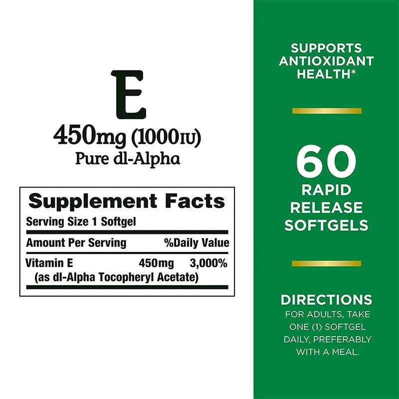 OEM Customized Hot Selling Vitamin E Capsules Antioxidant Anti-Aging Supplements Vitamin E Soft Gels