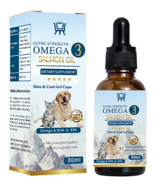 Hot Sale Custom Dogs Drops Evening Primrose Oil Liquid for Dogs and Cats Omega-3 Fish Oil