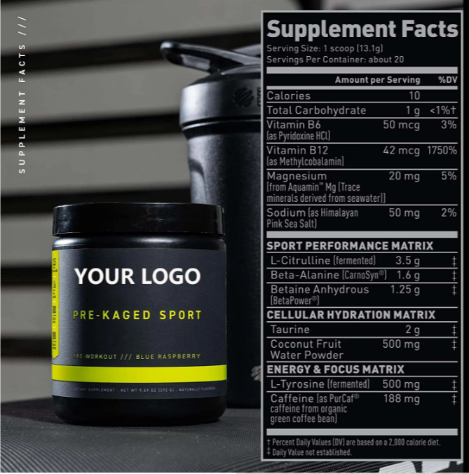 OEM  Private Label hydration&Endurance pre workout powder enhance muscle Endurance supplement