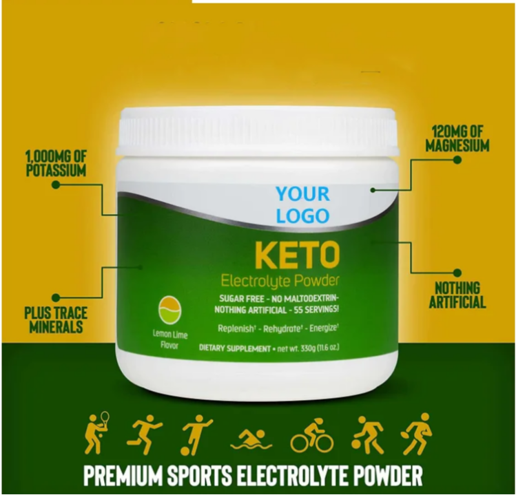 OEM Private Label KETO Electrolyte powder with 0 sugar 100% to support health avoid dehydration supplement