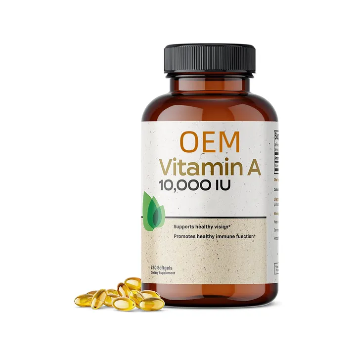 Customized Hot Selling Vitamin A Capsules 10,000 IU Premium Formula Healthy Vision & Immune Vitamin A Capsules