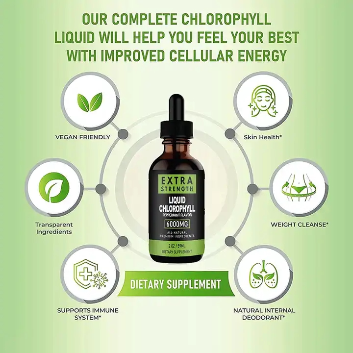 Chlorophyll liquid drops organic