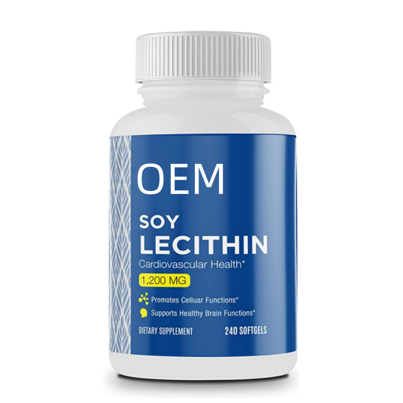 Hot sale OEM Customized Lecithin 1200 mg Softgels High Potency Quick Release Non- GMO Supplement soft capsule