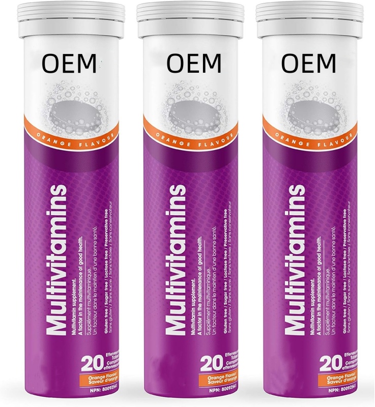 Multivitamin Effervescent Tablets - Gluten Free, Sugar Free, Lactose Free & Preservative Free Immune Function & Boosts Energy