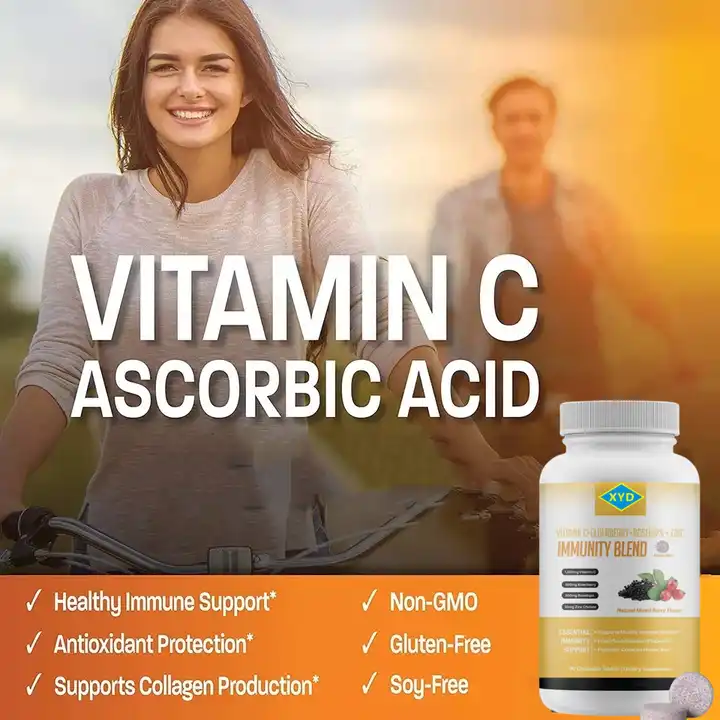 Private Label Supplier High Content Vitamin C Tablets Chewable Whitening Skin Care Vitamin Supplement Vitamin C Tablets
