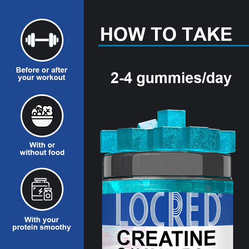 Private Label Creatine Monohydrate Gummies Bcaa Pre Workout Gummies Weight Gain Gummy Candy Gym Supplement