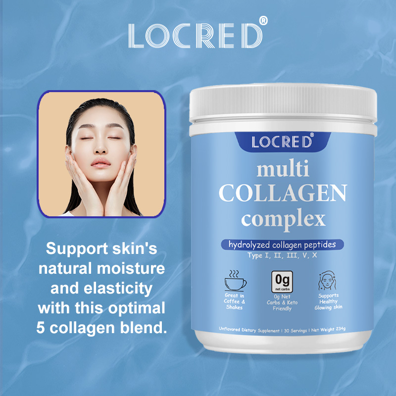 Wholesale OEM Multi Collagen Peptides Powder Supplement 5 Types Hydrolyzed Collagen Peptides