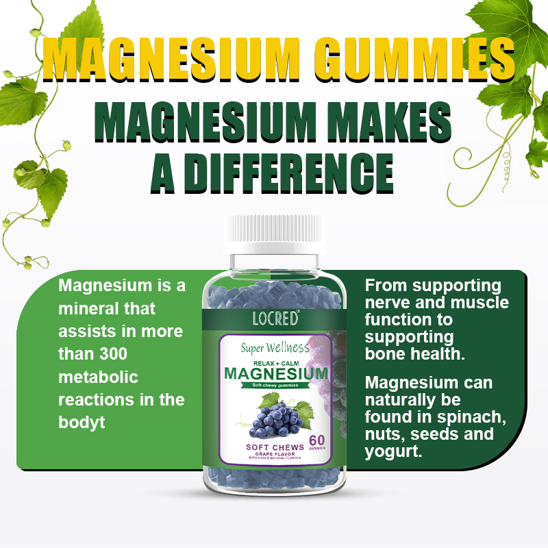 ODM/OEM magnesium magnesium gummy  supplement support for sleep and brain