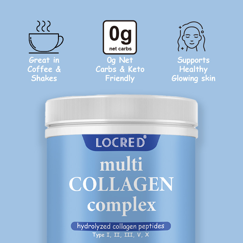 Wholesale OEM Multi Collagen Peptides Powder Supplement 5 Types Hydrolyzed Collagen Peptides