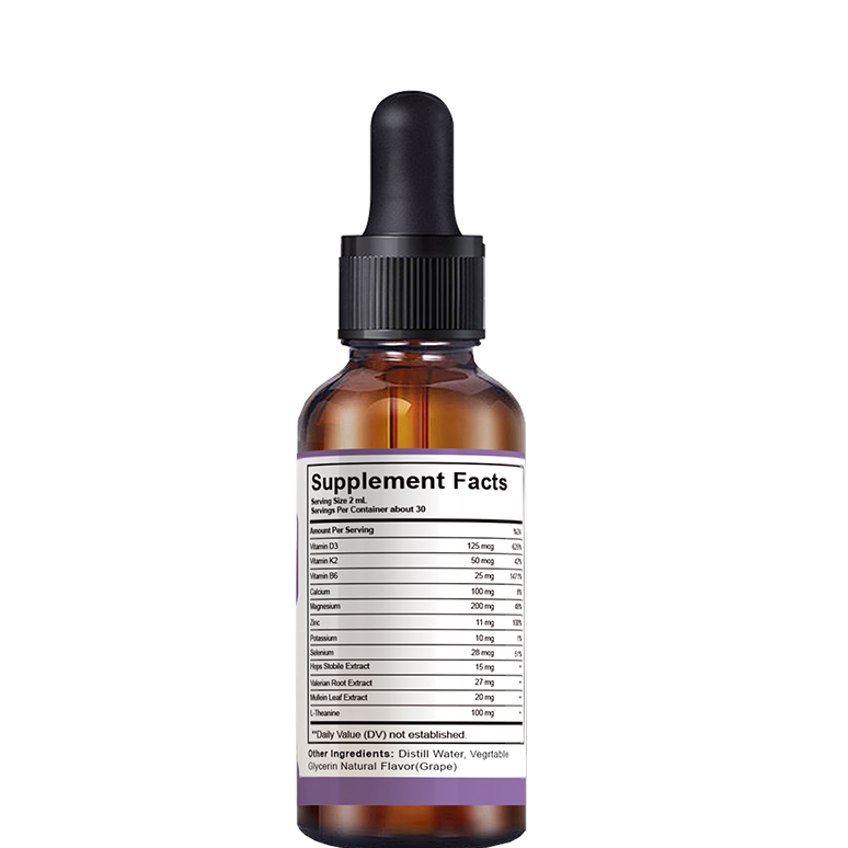 Private label Magnesium Drop Liquid Fiber Vitamin Magnesium Liquid Drops Promotes Bowel & Relaxation Liquid Magnesium