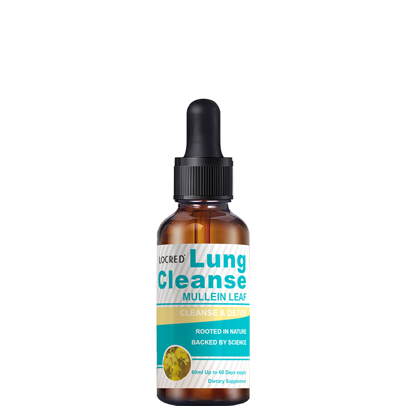 wholesale OEM/ODM Private label Mullein Leaf Liquid Extract Lung Detox & Respiratory Cleanse Drops