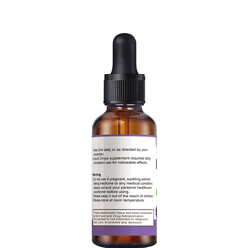 Custom Premium Quality Elderberry Liquid Drops Dietary Supplement Berry Flavor For Kid & Adult Immune Support