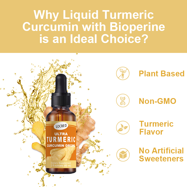 OEM Wholesale High quality Liquid Herbal Blend and Turmeric Gold Liquid Drops for Men & Women