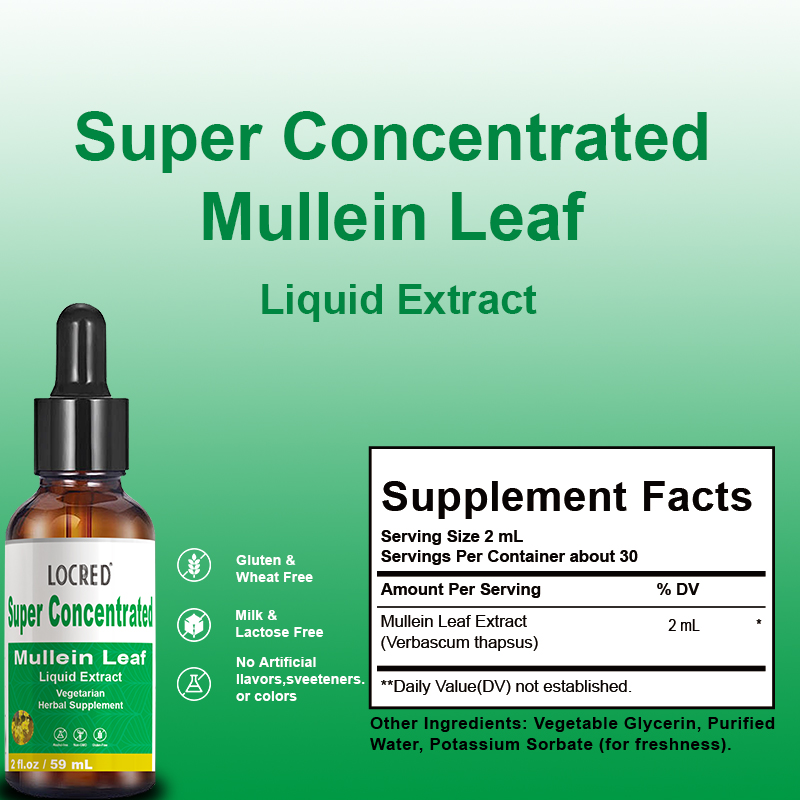 OEM Private Label Natural Mullein Leaf Liquid Extract Drops