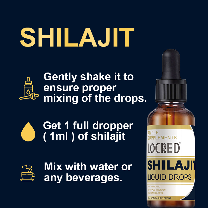 Private label Shilajit  Liquid Supplement Shilajit Resin Drop Contain 85 Trace Minerals