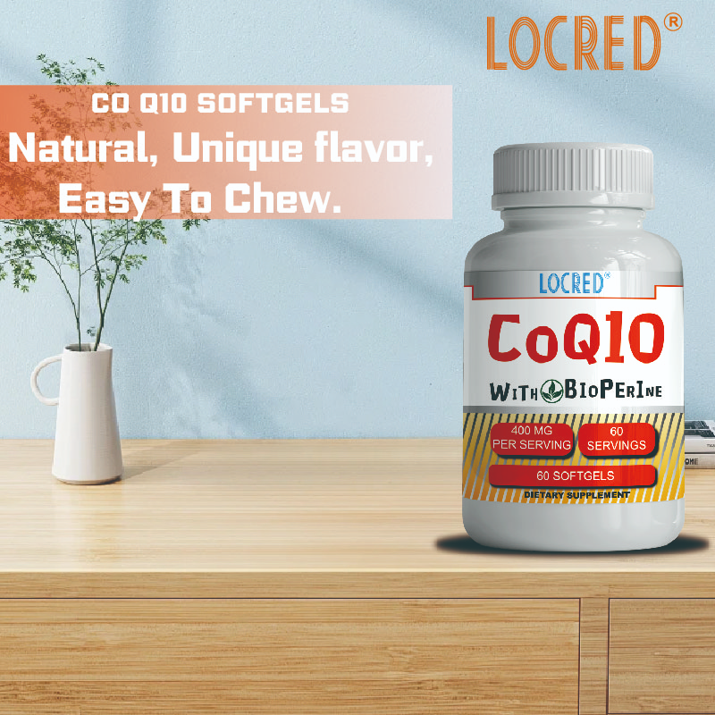 CoQ10 400mg Capsules Supports Heart Health & Helps Maintain Healthy Blood Pressure Customized OEM