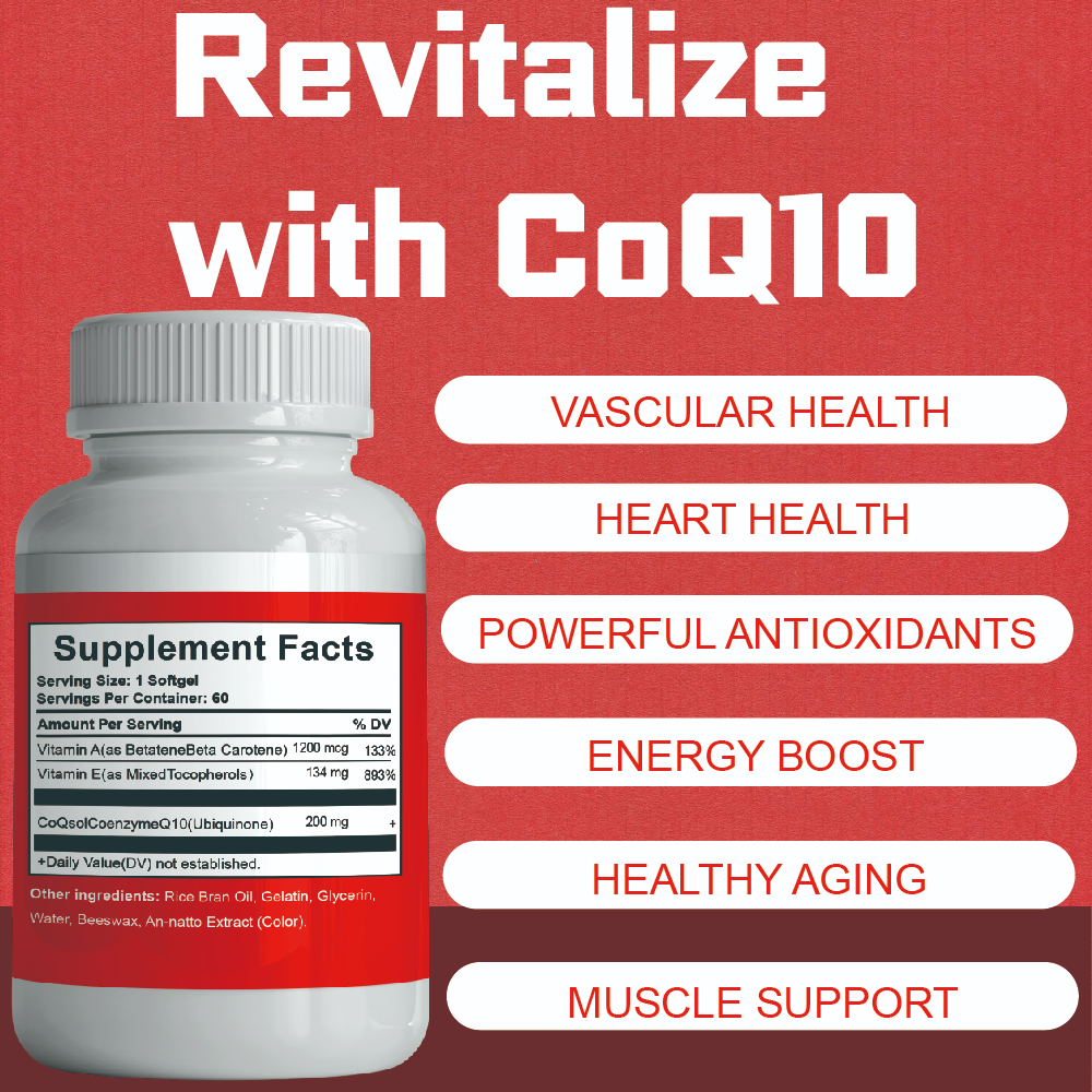 CoQ10 Softgels Supports Heart Health & Cognitive Function