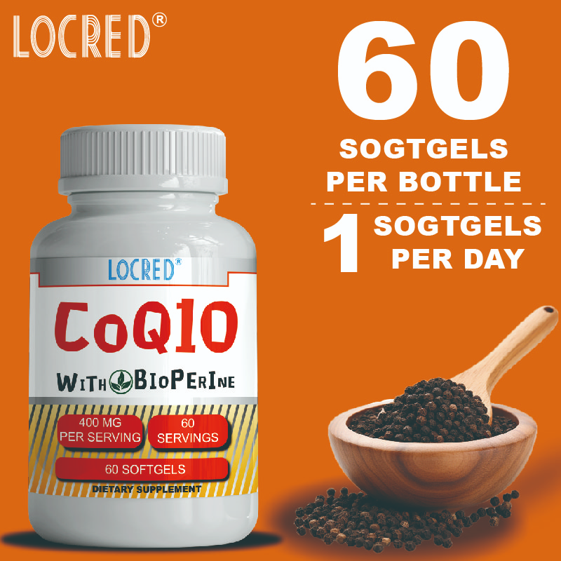 CoQ10 400mg Capsules Supports Heart Health & Helps Maintain Healthy Blood Pressure Customized OEM