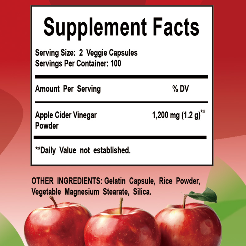 Apple Cider Vinegar Capsules with Vegan ACV  Vitamin B6 & B12 Supplement