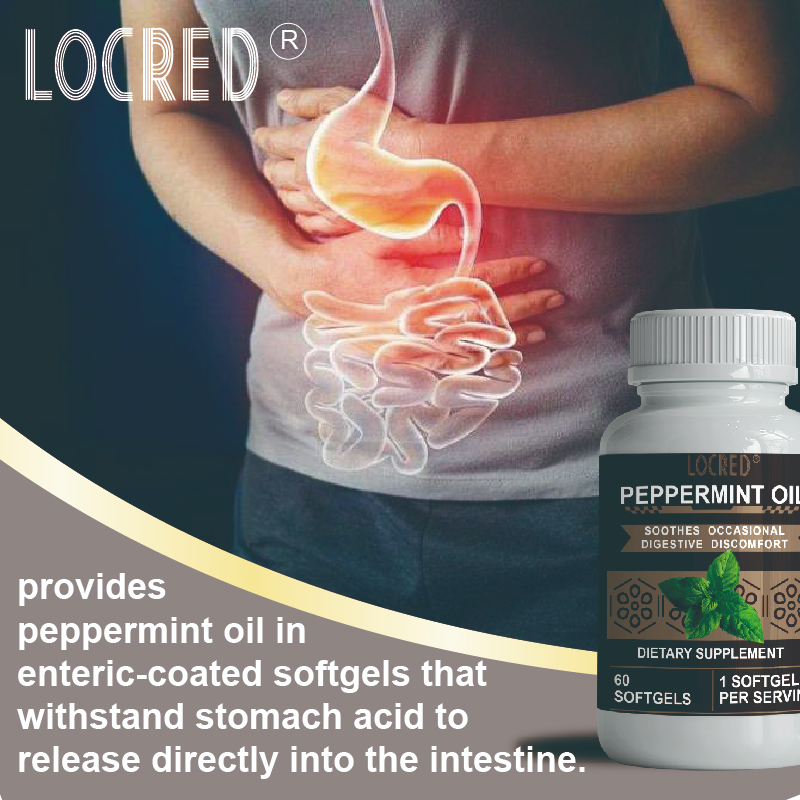 Dietary Supplement soothes occasional digestive discomfort Peppermint Oil Softgel