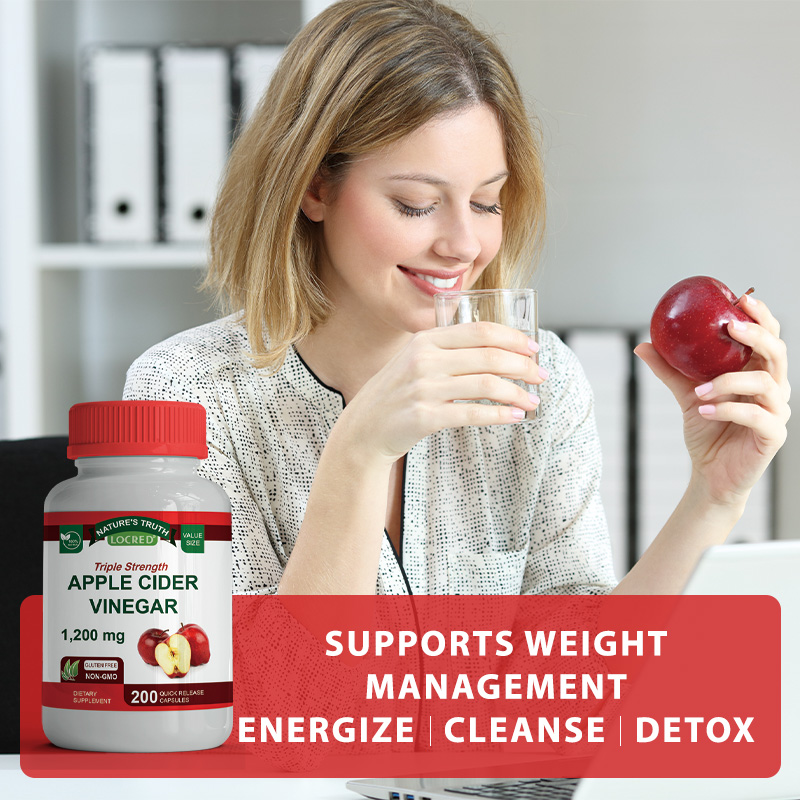 Apple Cider Vinegar Capsules with Vegan ACV  Vitamin B6 & B12 Supplement